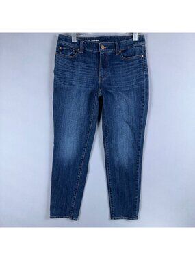 Talbots Flawless Girlfriend Jeans High Rise Women Size 6 Blue Medium Wash